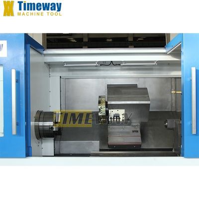 Velocità di tornitura del metallo Torno CNC con 550 mm di percorrenza dell'asse Z e coppia di taglio di 12 Nm