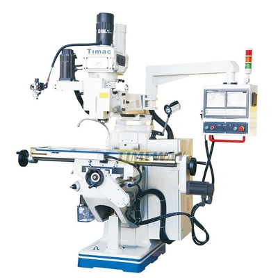 Versatile macchina di fresatura a torretta ad alta precisione con 3 fessure in T da 16 mm e peso di 1400 kg