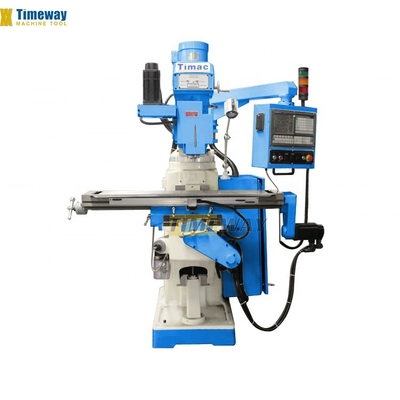 Versatile macchina di fresatura a torretta ad alta precisione con 3 fessure in T da 16 mm e peso di 1400 kg