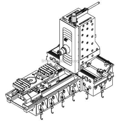 Tavola di scambio CNC Centrale della macchina di perforazione orizzontale con 500 6000 giri al minuto Velocità del mandrino