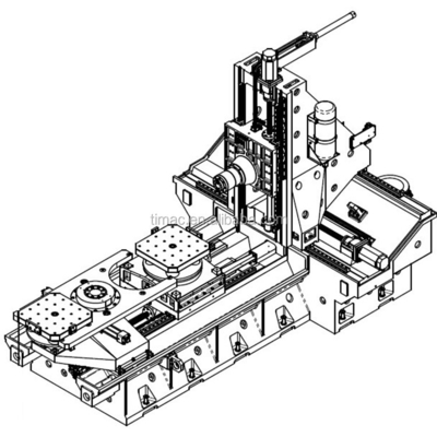 Tavola di scambio CNC Centrale della macchina di perforazione orizzontale con 500 6000 giri al minuto Velocità del mandrino