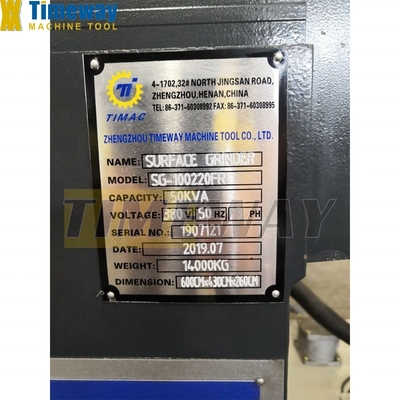 Normal CNC High Precision Column Moving Type Surface Grinder SG-100220FR 14000KG Peso