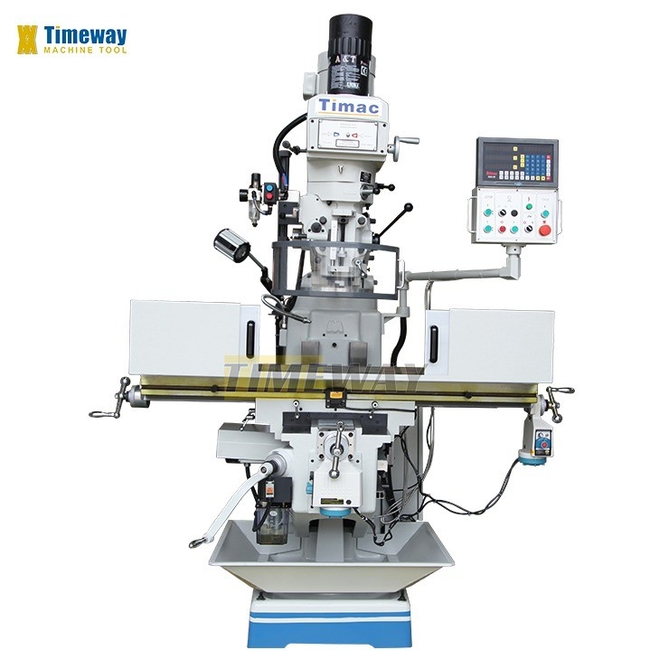 M300A Turret Milling Machine con 380mm Table Travel Z e 127mm Spindle Quill Travel